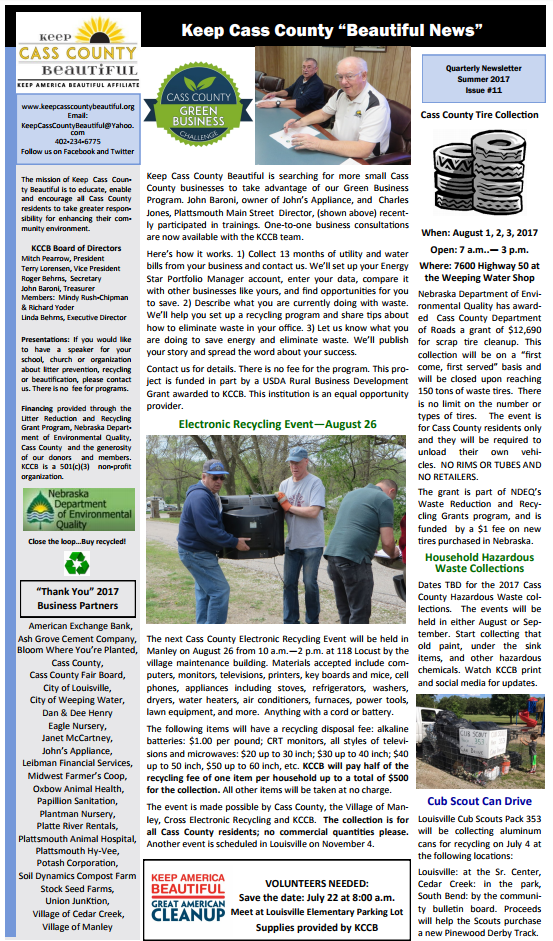 KCCB Newsletter