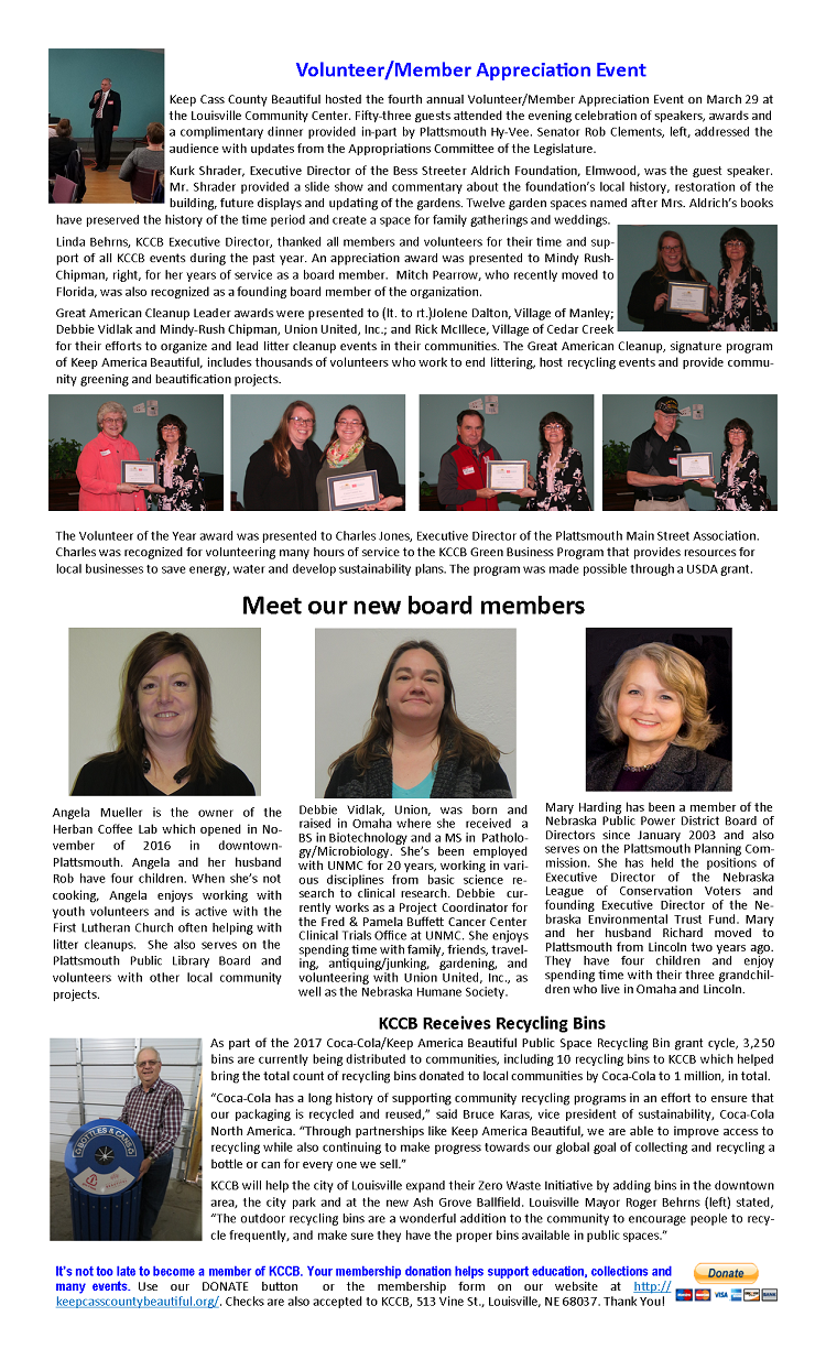 2018 Spring Newsletter