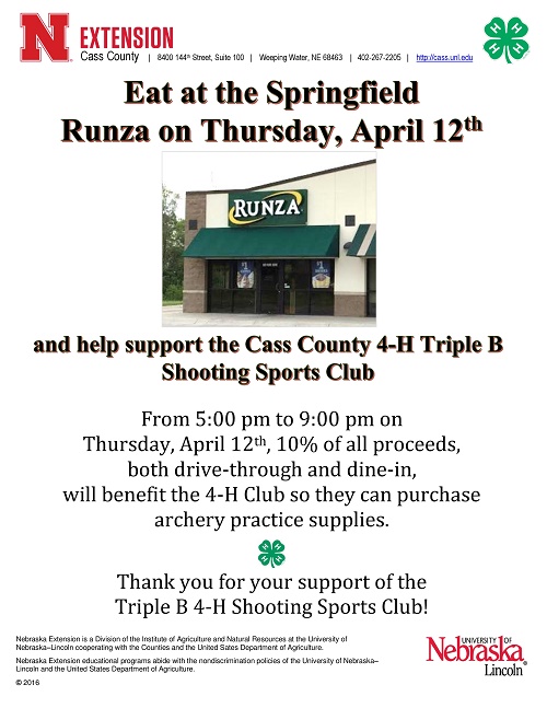 4H Fundraiser April 12