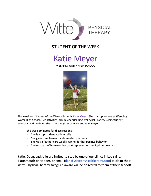 Student of the Week Selection 23