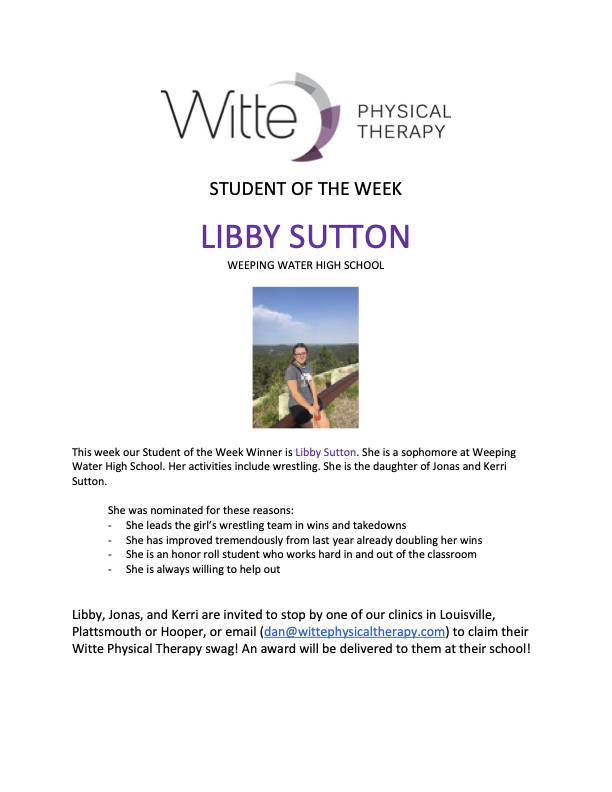 Student of the Week Selection 35