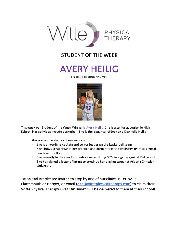 Student of the Week Selection AH