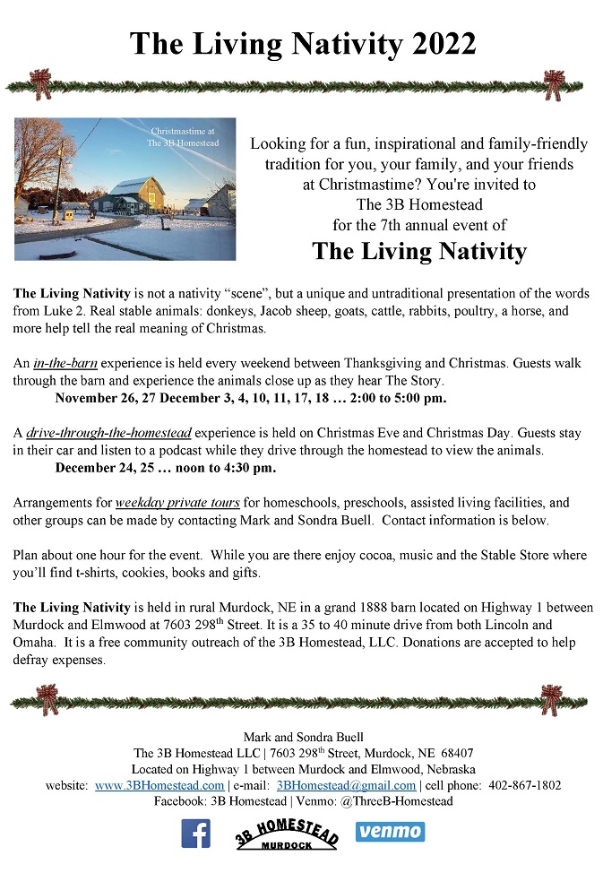The Living Nativity Flyer 2022
